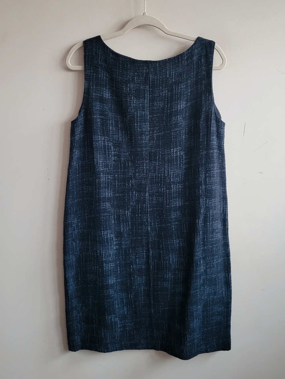 Eileen Fisher Crosshatch‎ Cotton & Tencel Stretch Dress - Picture 4 of 6